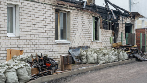 Professional Fire Damage Removal technician working in Three Bridges, NJ